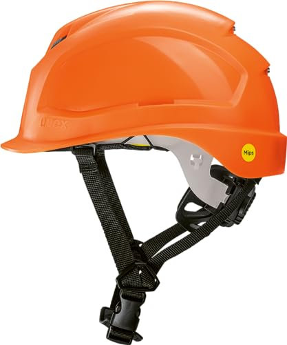 uvex pheos S-KR MIPS Schutzhelm - Industrieschutzhelm - MIPS-Technologie, stufenlose Weitenregulierung & climazone-Belüftung - One Size (52-61 cm) - Orange