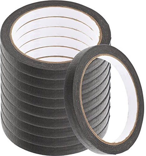 EXCEART 10 Rollen Schwarzes Washi-tape Farbiges Malerband Multifunktionales Maskierungsband Beschriftungs-maskierungsband Beschreibbares Klebeband Abreißbares Klebeband Maler-maskierungsba