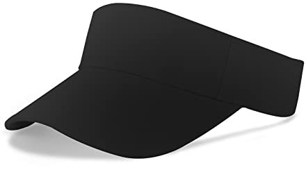 Aomig Visor Cap, Mode Schirmmütze Herren und Damen, Atmungsaktiv und Schweißabsorbierend Sommerkappe Kappe mit Sonnenvisier, Sonnenschutz Schirmcap für Outdoor Golf Baseball Tennis (Schwarz)