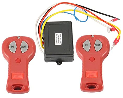 Ronyme Ensemble de télécommande de treuil Commutateur de combiné de Commande de treuil Automatique 12V 24V Récepteur à Distance de treuil pour Voiture ATV