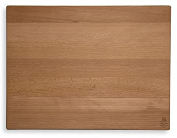 WEITZ Schneidebrett aus Buchenholz 40x30 cm mit 2 Griffmulden – Geöltes Hackbrett, robust & langlebig, Tranchierblock – Made in Germany