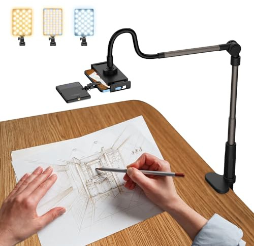Youlisn Selfie Light With Stand, Selfie Light with Phone Holder, Flexible Cell Phone Stand, Compatible with iPhone 14 13 12 Pro Xs, Samsung S21