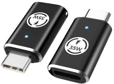 MoKo Lightning Buchse auf USB-C Stecker Adapter 2 Stück, USB-C auf Lightning Buchse Adapter für iPhone 17 Air 16 15 Pro Max, iPad, Laden/Datenübertragung, Nicht für Audio/OTG, Schwarz 35W