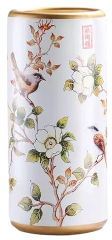 DECORN Regenschirmständer, Porzellan-Keramik-Schirmhalter für Den Eingangsbereich, Dekorativer Vintage-Regenschirmständer, Eimer für Den Flur, Innenbereich, Heimdekoration, Gehstockhalter,C