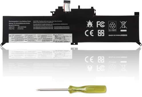 00HW026 00HW027 01AV434 01AV432 Laptop Batería para Lenovo ThinkPad Yoga 260 370 X380 Serie, reemplazo para SB10K97589 SB10K97590 SB10K97591 SB10F46465 SB10F46464 01AV433 15.2V 44Wh