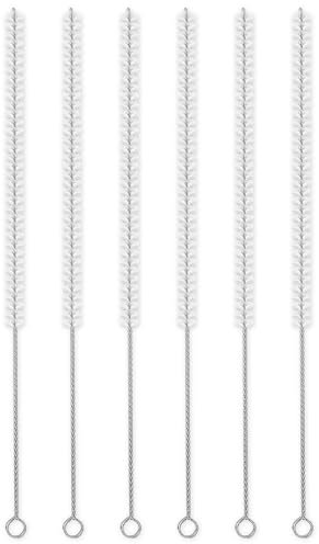 Dosanlues Straw Cleaner Brushes Set - 6 Pieces Extra Long Nylon Bristles and Stainless Steel Handle, Brush Set for Most Straw Sizes