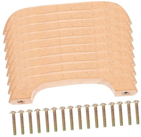 WOONEKY Buchenholz Möbelgriff Schrankgriff Türgriff 8 Stück Vintage Holzgriff Möbelzubehör Für Küchenschrank Kommode Schublade