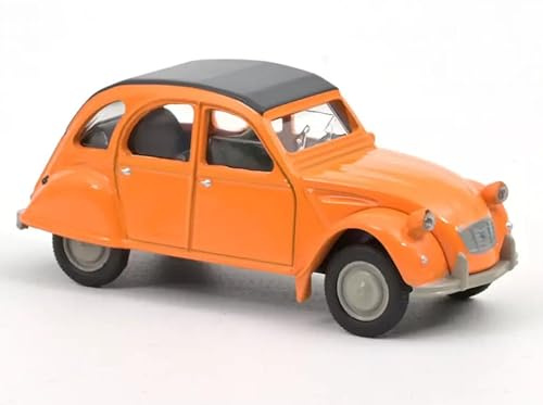 OPO 10 Voiture Miniature Compatible avec Citroën 2CV échelle 1:64 3 inches 7,5cm Norev - Orange Mandarine 191027