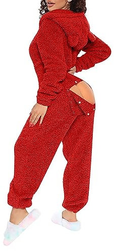 Pigiama Donna Sexy Hot Pajamas Comodo Con Cappuccio Invernale