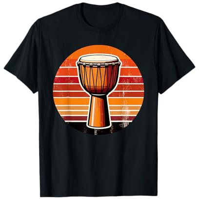 Retro Djembe-Spieler Afrikanische Trommel Musik T-Shirt