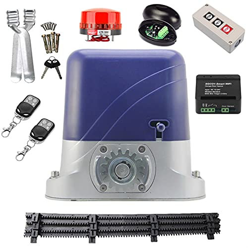 Apriporta da Garage, Heavy Duty 260. 0LBS. Apritazione automatica for cancelli scorrevole elettrico for porta da 1300 kg con porta in nylon 4M Telecomando WiFi opzionale(Kit 7)