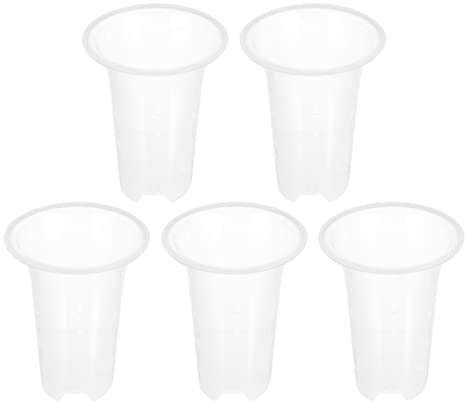 Toddmomy 5piezas Macetas De Plástico Transparente para Orquídeas De Diseño Ventilado y Drenaje para Jardín y Decoración De Interiores