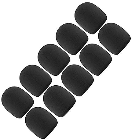 TOYANDONA 10piezas Funda Protectora Para Micrófono Gruesa Cubierta De Tubo De Voz Para Ktv Paquete De Color Negro Para Protección De Micrófonos Entornos De Canto
