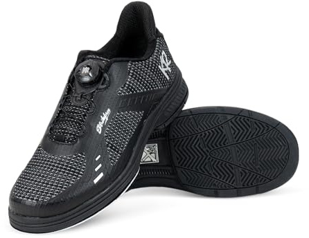 KR Strikeforce Jet FT Black/Silver Right Hand Wide Size 10.5 Men's Bowling Shoe
