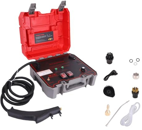Sharplace Appareil de Nettoyage à Vapeur avec 3 têtes de Brosse réglables, Nettoyeur Haute Pression pour Voiture-citerne, carrelage, Salon, Cuisine