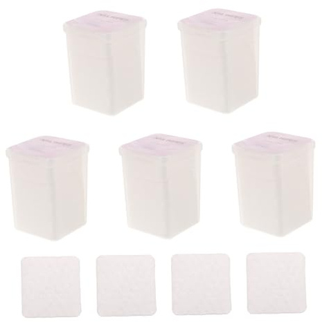 CLISPEED 5 Boxen Boxen Nagellack Entferner Pads Lintfreie Baumwolltücher Schnelle Politurentfernung für Gel Nägel Maniküre Reinigungspads für Fingernägel Polish Gel