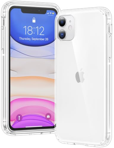 Voyahülle Clear Case for iPhone 11, Ultra Thin, Shockproof TPU Cover, Anti-Yellowing, Crystal Clear, Phone Case for Apple iPhone 11 - Clear