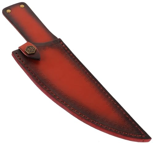 Alipis Étui à Couteaux Cuisine Pratique en Cuir 20 CM Housse Protège-Lame Réutilisable pour Usage Domestique Marron