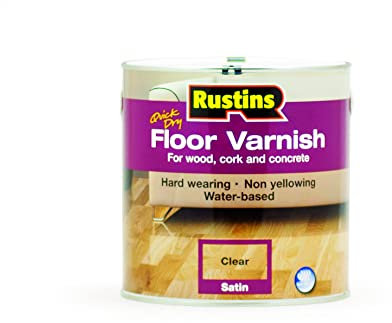 Rustins Floor Varnish Clear 2.5L Satin - Fast-Drying Floor Protection for Interior Wood – Easy Application with Tough, Long-Lasting Clear Finish