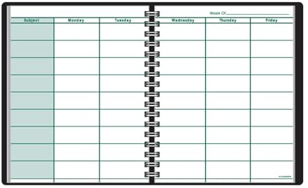 AT-A-GLANCE Teacher's Planner, 8-1/4 x 10-7/8, Undated, Plan Book, Black (8015505)