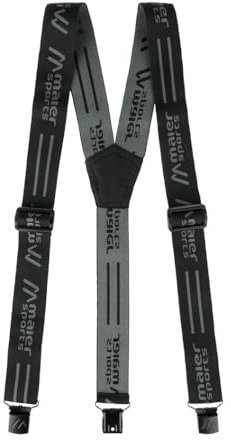 Maier Sports Suspender, Bretelles confortables avec clips de haute qualité pour un maintien sûr pour hommes et femmes, Longueur réglable individuellement, Parfaites pour le ski ou la randonnée
