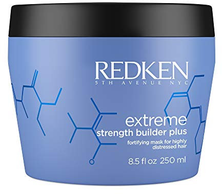 Redken Extreme Strength Builder Plus Maske, Aufbau-Kur mit Ceramiden, Haarmaske für geschädigtes Haar, Anti-Haarbruch Hair Treatment, Haarpflege für alle Haartypen, 250 ml