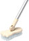 Floor Scrub Brush Bathroom Bathtub Shower Tile Grout Scrubber Rotatable 5.9inches Wide 47.2inches Long Handle Indoor Kitchen Push Broom Scrubbing Cleaning Brush for Hard to Reach Areas