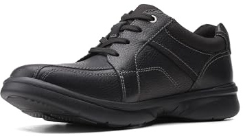 Clarks Bradley Walk Mens Blk Tumbled Lea, 8