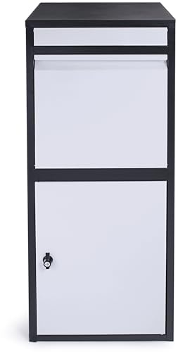 Ondis24 Korona - Scatola postale per pacchi, pacchetti, spedizioni e lettere con cassaforte (103 cm, nero/grigio)