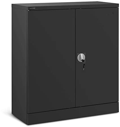 Fromm & Starck Armadietto In Metallo Per Ufficio Armadio Metallico STAR_MCAB_22 (Serratura, 102 cm, 2 ripiani, Antracite)
