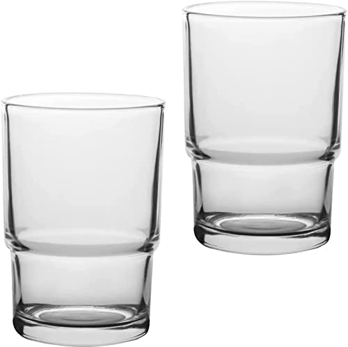 RNHTGD Zahnbürstenbecher, 2er-Pack, Glas-Zahnbürstenbecher, Ersatz-Zahnbürstenhalter zur Wandmontage, Mundspülbecher für Badezimmerzubehör (transparent)