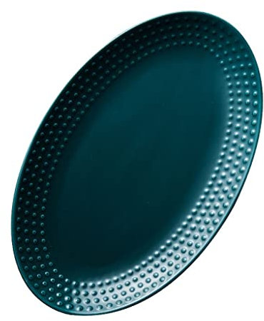Dinner plate Modern Large Dinner Plates Creative Oval Plate, Fish Plate, Dessert Plate, Ceramic Plate, Can Be Placed in the Dishwasher and Microwave, Matte-colored Kitchen Supplies Stackable Dinner Pl