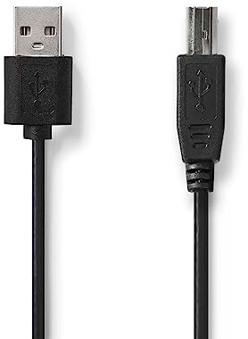 NEDIS USB Cable 2.0, Durable Copper Core Design, 3.0m - This 2.0 USB Cable Is Suitable for Connecting a Printer, Scanner or Hard Disk to a PC