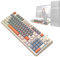 Tebinzi Clavier mécanique pour PC Gamings - Clavier mécanique à 94 touches - K82 - Clavier filaire tricolore lumineux - Clavier rétroéclairé pour bureau