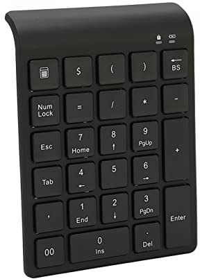 Pyhodi Tastierino Numerico Wireless, Tastierino da GiocoWireless a 27 Tasti con Trasferimento Dati Veloce, Tasti di Scelta Rapida per Tablet Portatile, Tastierino Numerico Esterno per
