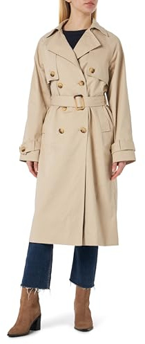 YAS Teronimo-Gabardina Noos Abrigo, Doeskin, XL para Mujer