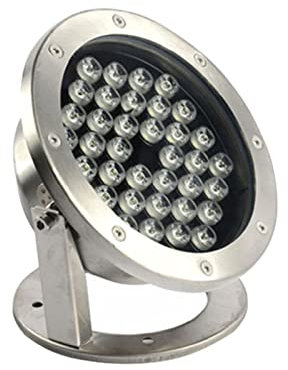LGJEGD LED-Strahler, 36 W, Edelstahl, IP68, wasserdicht, 12 V/24 V, Landschaftslicht (Color : Blue, Size : 24v)