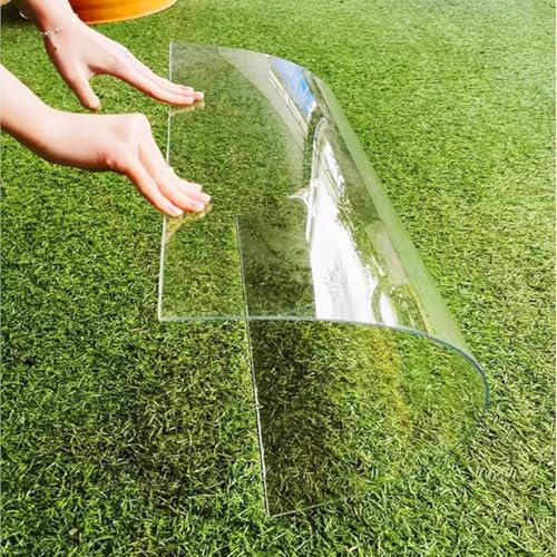 JIwqDY Polycarbonatplatten Dachplatten, 1mm Transparent Acryl-Kunststoffplatte, Schlagfestes PC Platten, Gewächshaus Terrassen Dach Regen Abdeckung(1.2x2m/4x6.6ft)