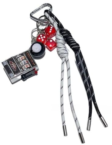 HOHOPEACH Y2k Designer-Charm-Anhänger für Handtaschen, Geldbörsenanhänger, Hängeornament, Rucksack-Anhänger, Schwarze Maschine, Einheitsgröße