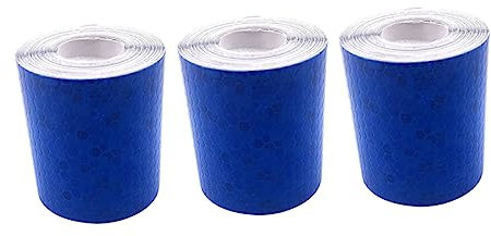 BESPORTBLE 3pezzi Striscia Riflettente Adesiva per Corsa Cintura di Sicurezza di Avvertimento Nastro Fluorescente per Guida Notturna Blu