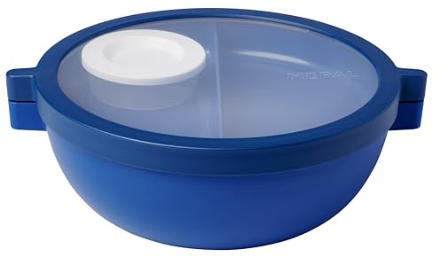 Mepal Vita Basic Bento-Lunchskål Med Flera Fack, Extra Dressingsbehållare Och Bricka, Sallads- Och Lunchlåda, 1 500 Ml, Ljusgrön, Nordic Sage