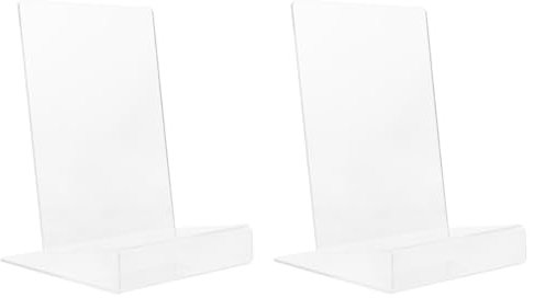 VILLCASE 2st Buchstützen-bücherregal Laptopständer Leser Kartenhalter Staffelei Für Buchpräsentationen Platte Staffelei-ausstellungsständer Gestell Boden-bücherständer Acryl Transparent