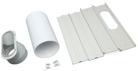 Kit de Ventilación de CA Ajustable, Kit de Sello de Ventana Universal de Longitud Ajustable para una Unidad de CA Portátil para Todos los Aires Acondicionados, Accesorios