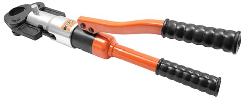 Manual Professional Crimping Pliers Hydraulic Press Tool Set Pressiing Pipe Crimper Aluminum Tube Clamp with Pressure Relief Switch and Locating Pin Cable Wire Terminal Used to Crimp Copper Pipes 10T