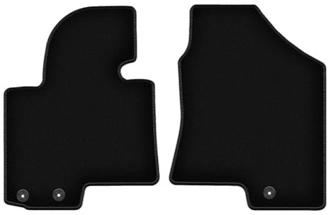 Wielganizator Velours Vorne Fußmatten passend für Hyundai ix35 (2009-2015) | Qualität: Basic - Genaue Passform, rutschfeste Untregrund 2-teilig - Schwarz