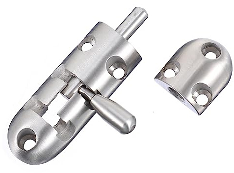 HOLIDYOYO Chiavistello Acciaio Inossidabile per Porte Serratura Scorrevole Robusta per Uso Interni Ed Esterni Facile da Installare Adatta per Bagni Camere e Fences