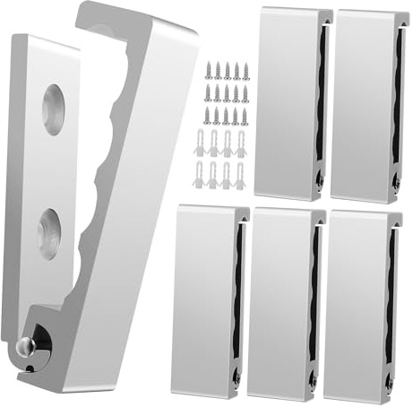 CONGARTENO 6 Stück Faltbare Wandhaken aus Aluminiumlegierung Platzsparend und Leicht mit Schraubbefestigung als Kleiderhaken und Huthaken für Zuhause