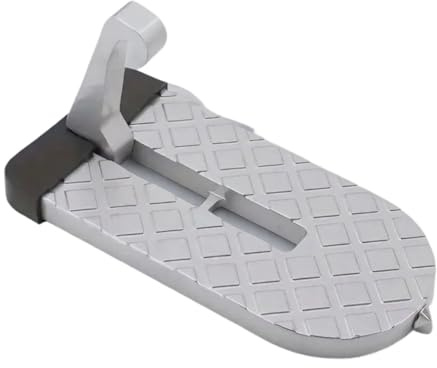 voiture support pied Crochet de marchepied de porte SUV en alliage d'aluminium, conception de marchepied d'assistance de toit durable escalier véhicule pédale pied(Silver)