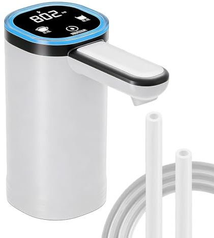 Pompa 'acqua automatica, macchina da cucina con touchscreen, erogazione con supporto per galloni, efficiente dispositivo elettrico di idratazione domestica, stazione moderna con stile pulito,