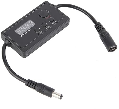 Qcwwy Aquarium LED Dimmer mit Timer, 100-stufige Helligkeitsregelung, sanfter Sonnenaufgang-Sonnenuntergang, programmierbare Tageslichtsteuerung für Süßwasser-Pflanzenaquarien und Riffbecken
